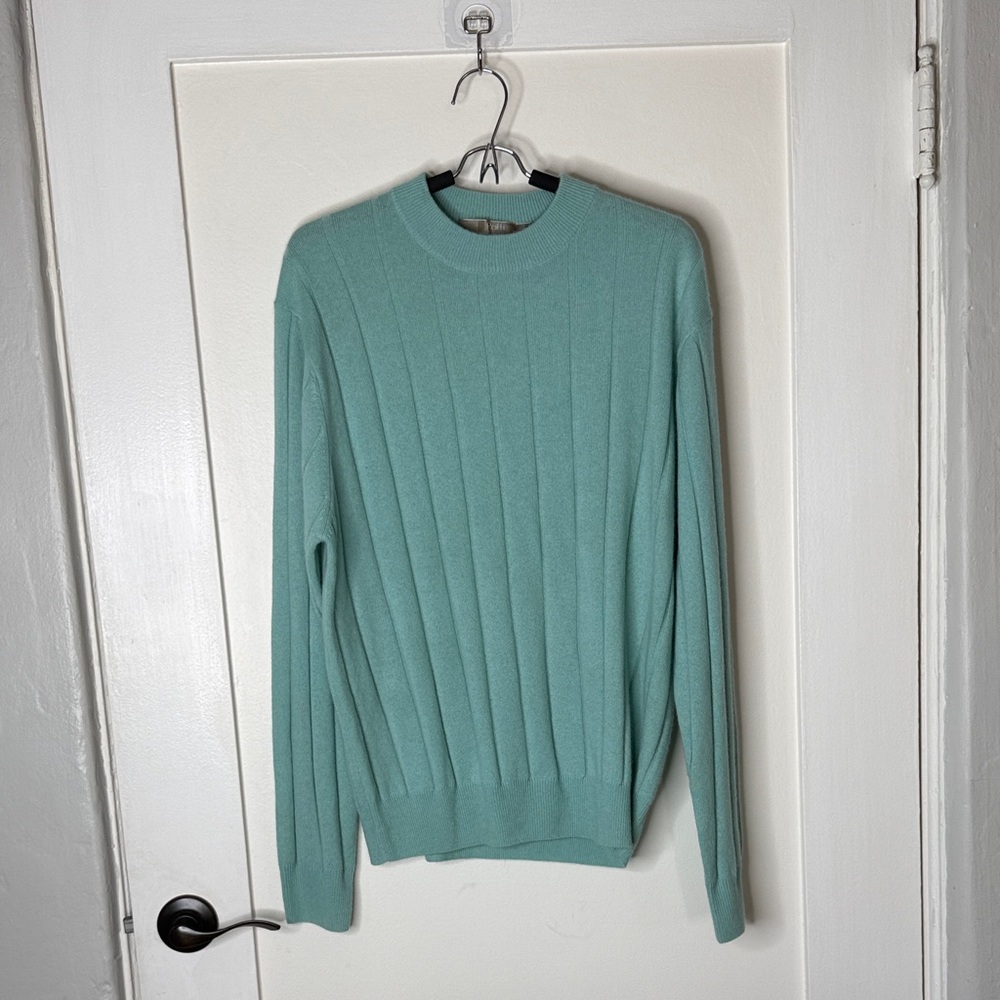 Raffi Men's Aqua Crewneck Sweater